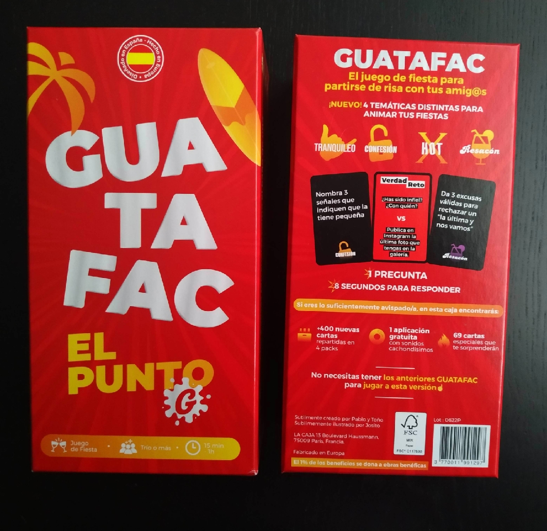 Achat GUATAFAC - El Punto G - Jeu de Société et Cartes Adulte - Cadeaux  Originaux pour Homme ou Cadeaux Originaux pour Femme - 1 Million de Joueurs  - Espagnol - pour Fêtes et Rires en gros