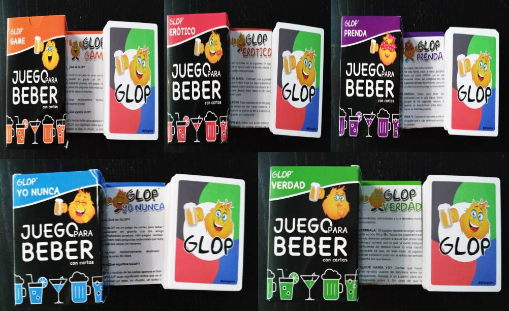 Glop 500 Cartas - Posiblemente el Mejor Juegos de Mesa para Beber - Juegos  para Beber - Juegos de Cartas para Fiestas - Juegos de Mesa - Regalos